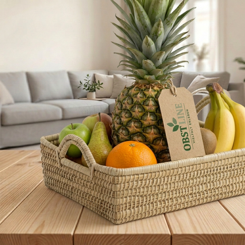 Obstkorb Frische Freude Detailansicht Apfel und Orange
