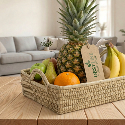 Obstkorb Frische Freude Detailansicht Apfel und Orange