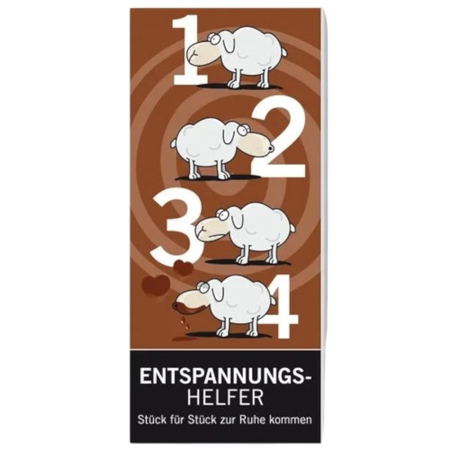 Obstline - Vielfalt erleben Meybona Vollmilchschokolade Entspannungshelfer mit Schaf-Illustration auf brauner Verpackung