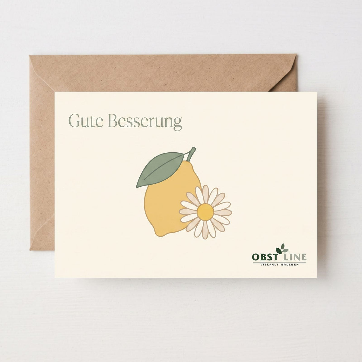 Grußkarte Zitrone-Minze Gute Besserung