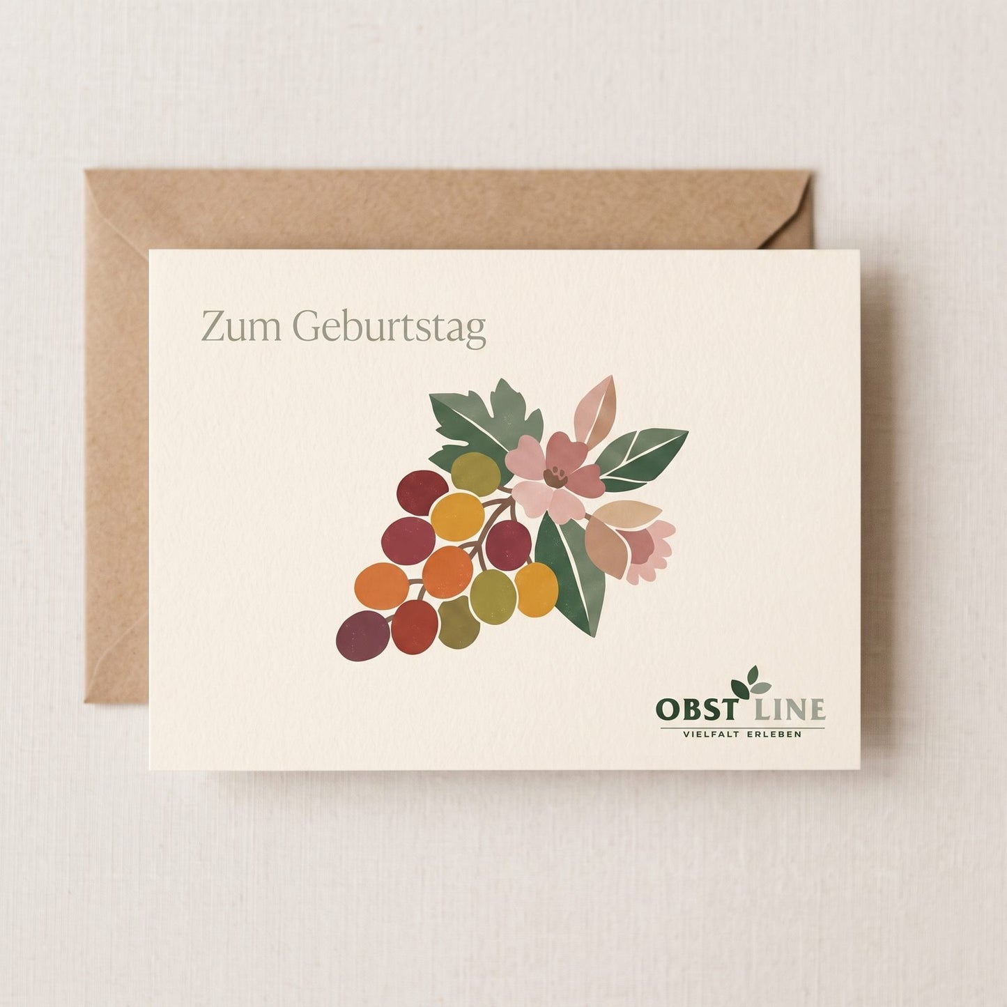 Grußkarte Orange zum Geburtstag